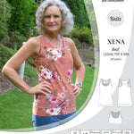 PDF Sewing pattern Sinclair Patterns S1040 Xena casual style racerback tank top and bra