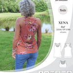PDF Sewing pattern Sinclair Patterns S1040 Xena casual style racerback tank top and bra