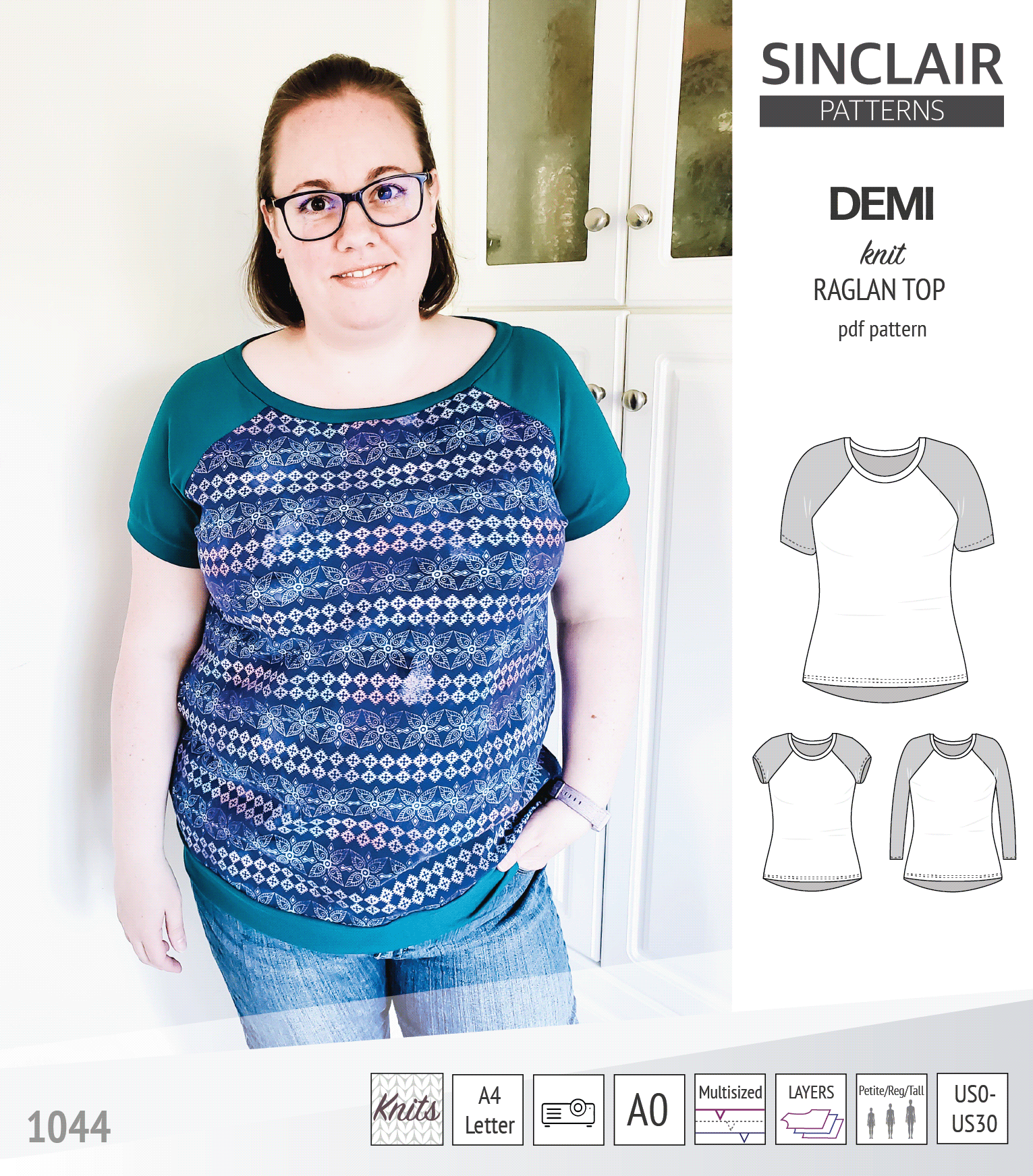 Demi classic raglan knit top (PDF) – Sinclair Patterns