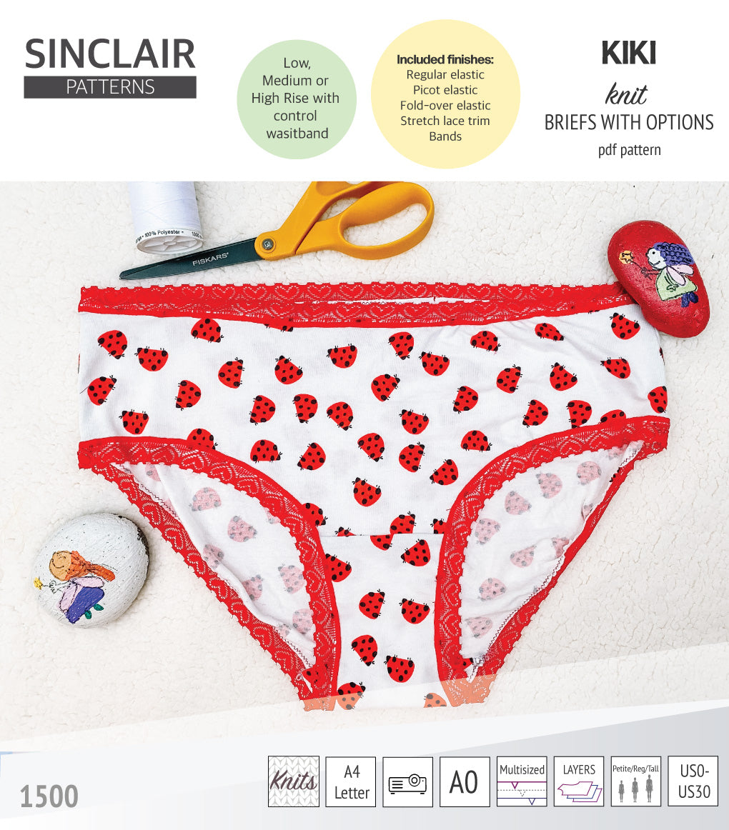 Kiki briefs / knickers / hipsters with low, medium and high rise ...