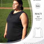 Pdf sewing pattern Macy cowl neck top by Sinclair Patterns