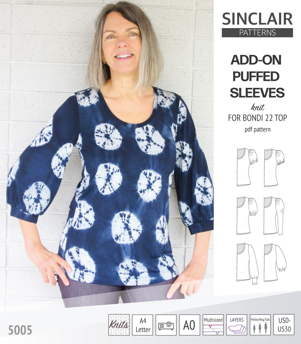 Pattern Bondi Design ADD-ON Puffed Sleeves add-on pack for Bondi 22 and other compatible pa ...