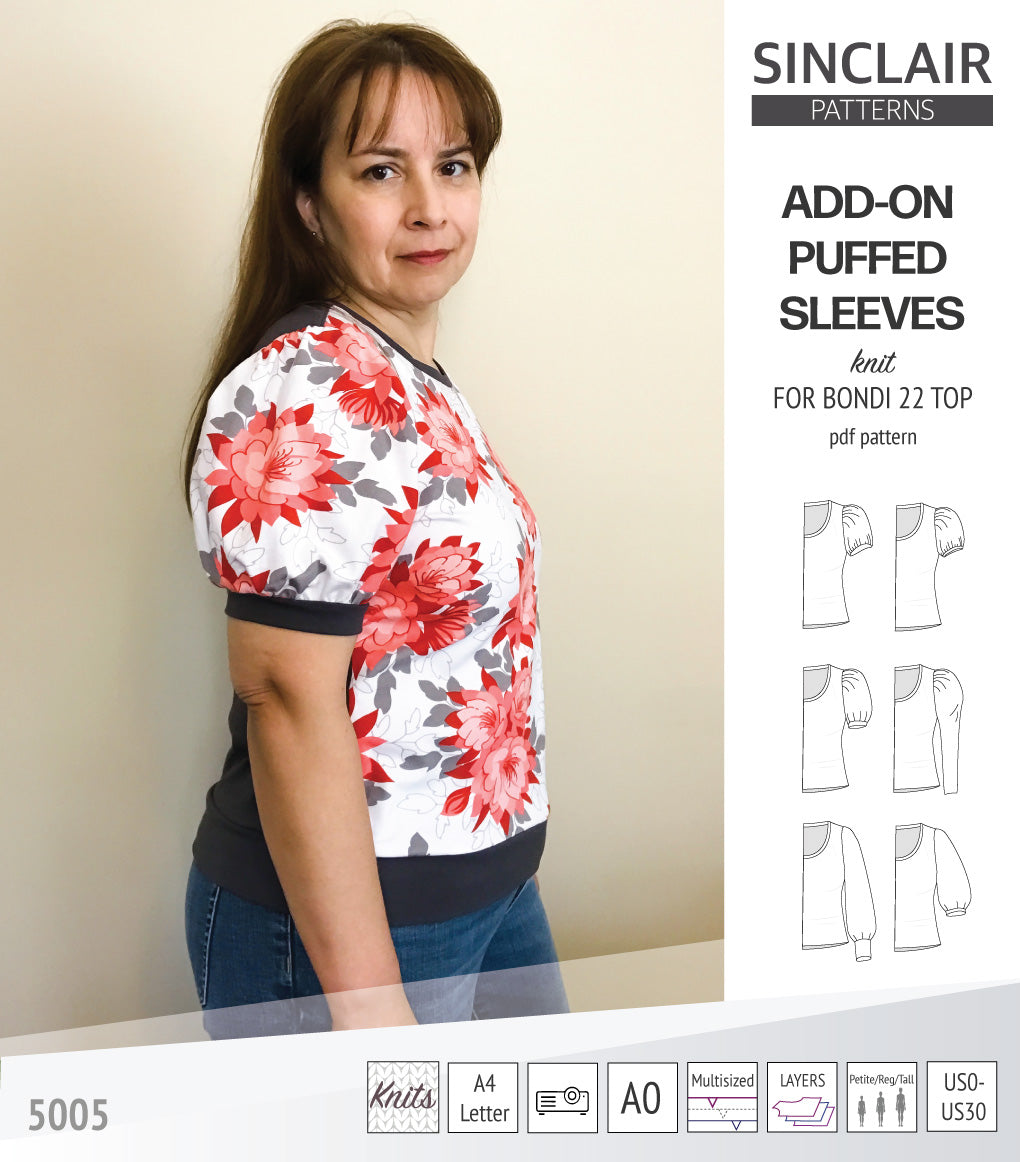 Pattern Bondi Design ADD-ON Puffed Sleeves add-on pack for Bondi 22 and other compatible pa ...
