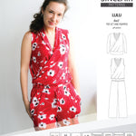 Sinclair Patterns Lulu faux wrap top, set and romper pdf sewing patterns for women