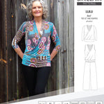 Sinclair Patterns Lulu faux wrap top, set and romper pdf sewing patterns for women