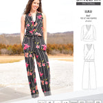 Sinclair Patterns Lulu faux wrap top, set and romper pdf sewing patterns for women
