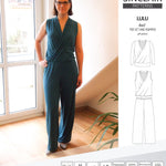 Sinclair Patterns Lulu faux wrap top, set and romper pdf sewing patterns for women