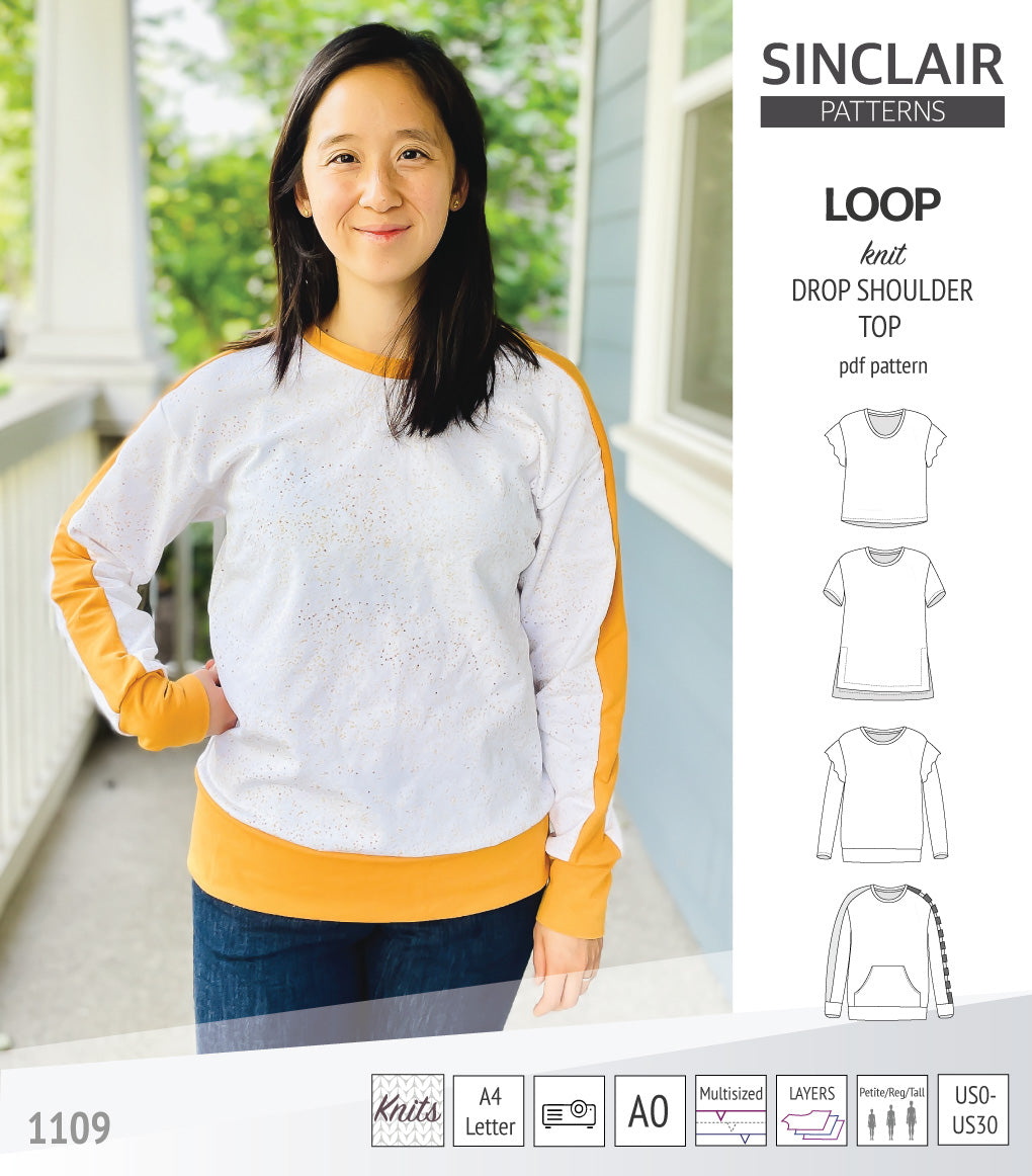 Loop drop shoulder knit top (PDF) – Sinclair Patterns