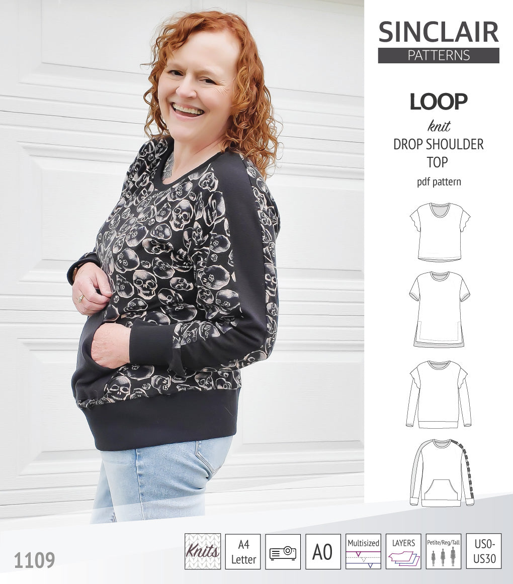 Loop drop shoulder knit top (PDF) – Sinclair Patterns