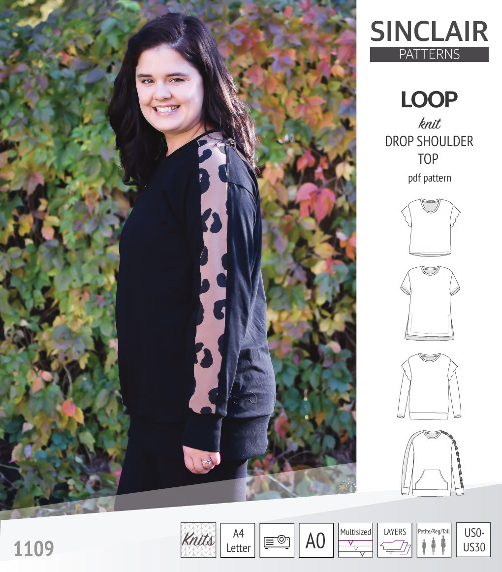 Loop drop shoulder knit top (PDF) – Sinclair Patterns