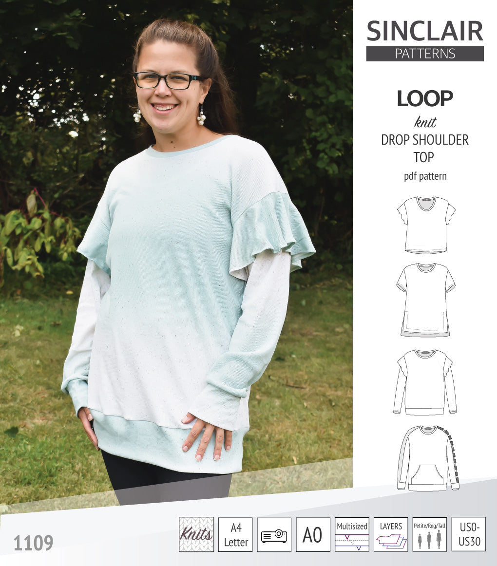 Loop drop shoulder knit top (PDF) – Sinclair Patterns