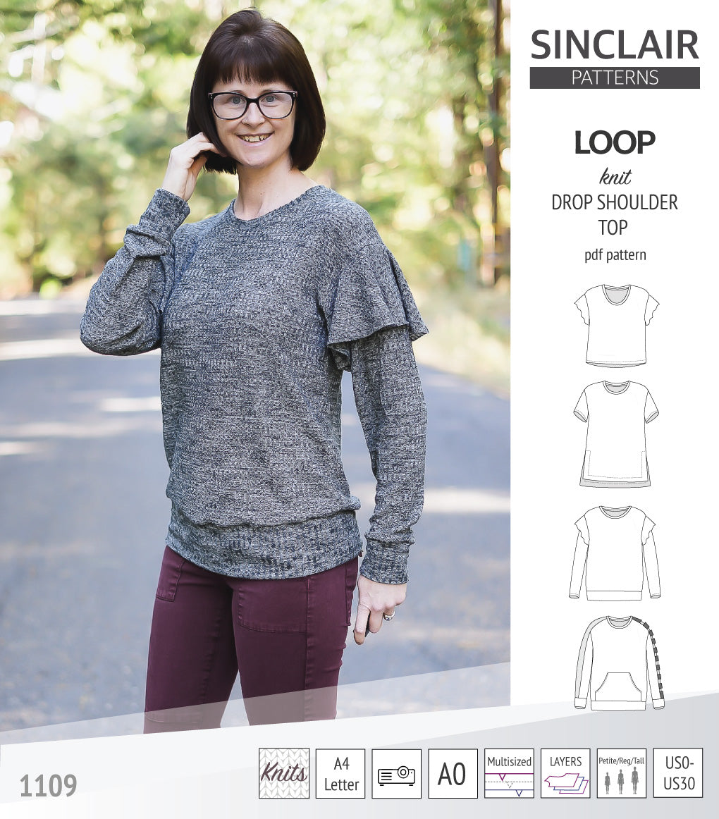 Loop drop shoulder knit top (PDF) – Sinclair Patterns