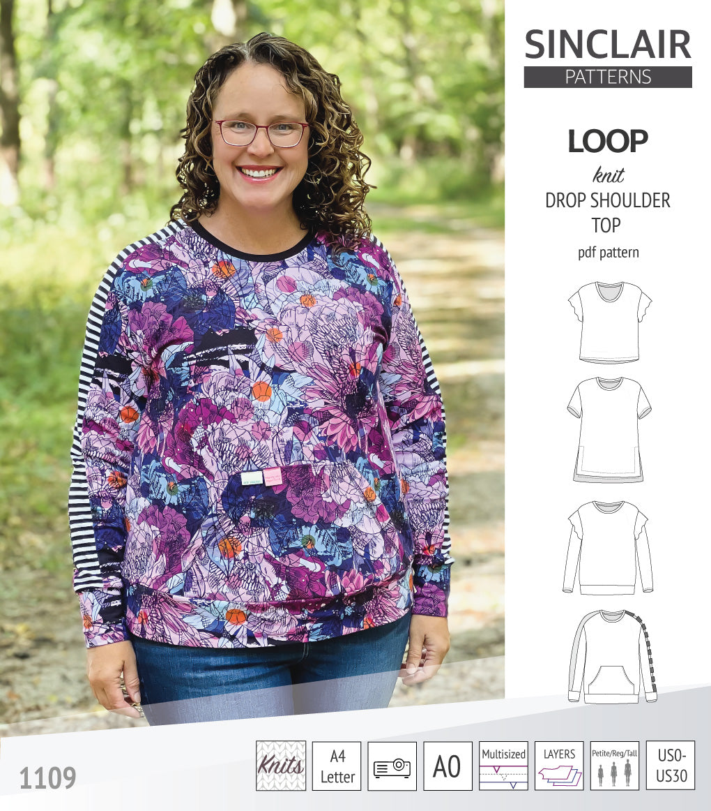 Loop drop shoulder knit top (PDF) – Sinclair Patterns