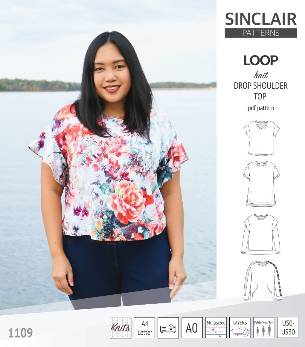 Loop drop shoulder knit top (PDF) – Sinclair Patterns