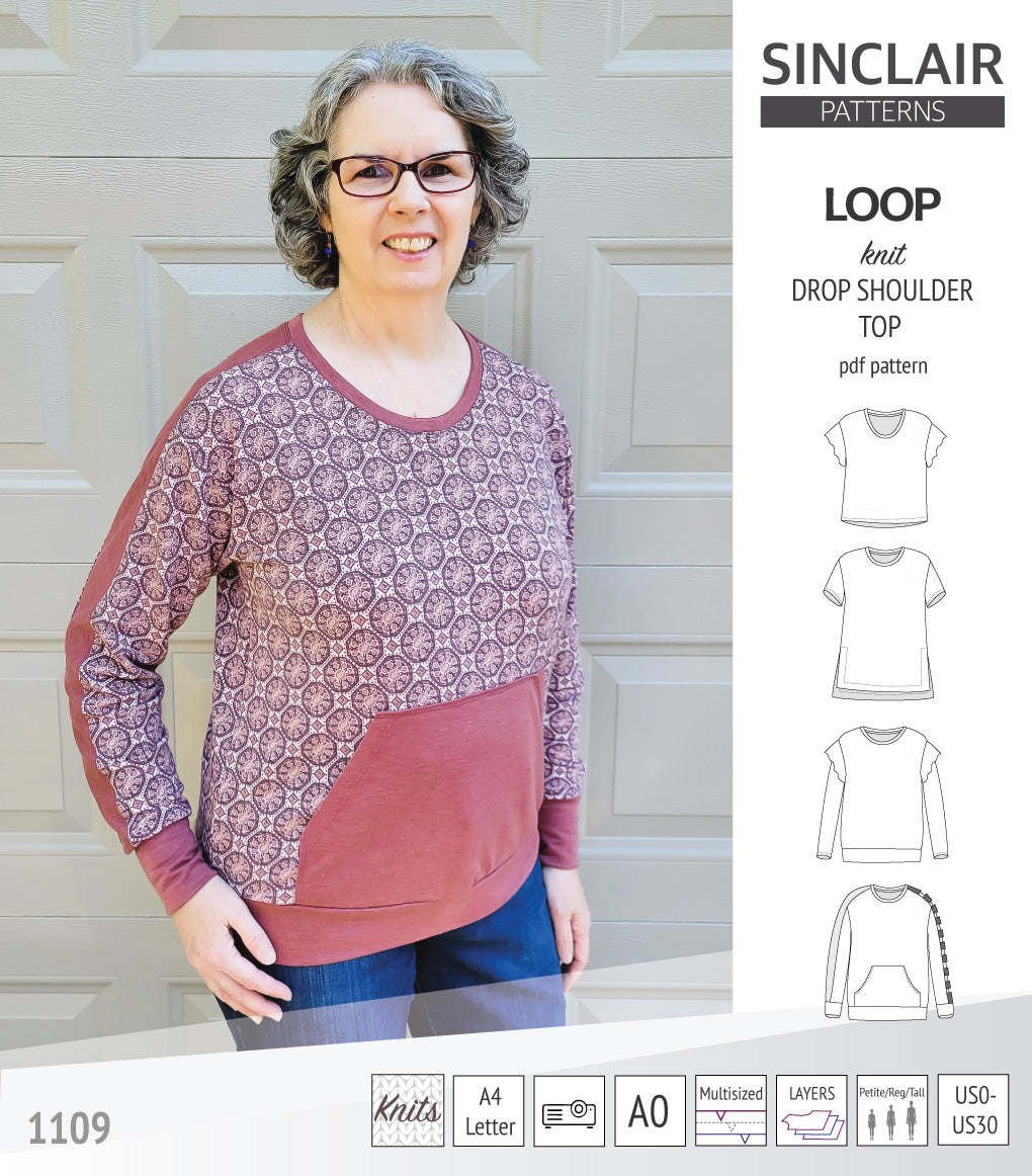 Loop drop shoulder knit top (PDF) – Sinclair Patterns