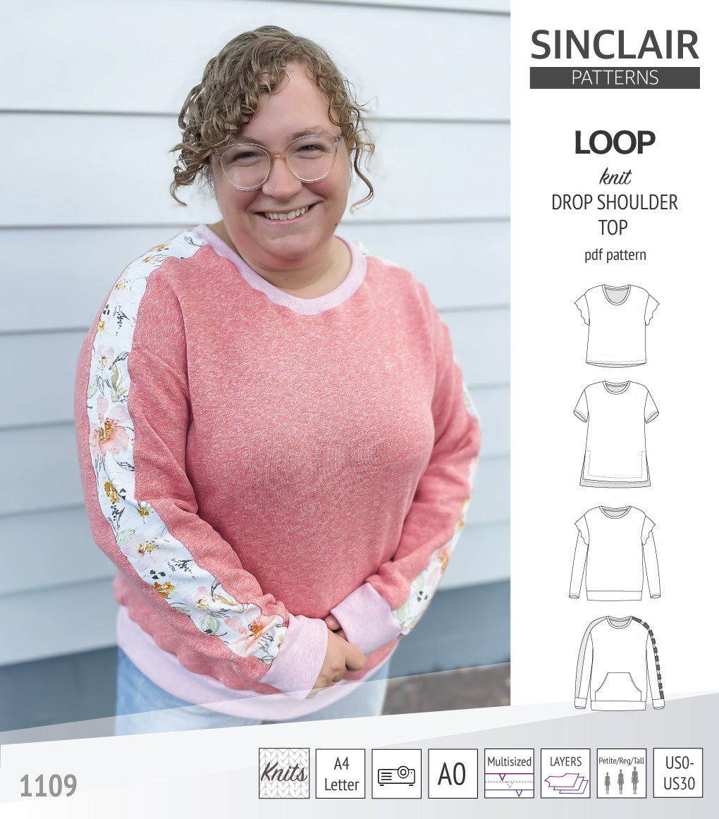 Loop drop shoulder knit top (PDF) – Sinclair Patterns