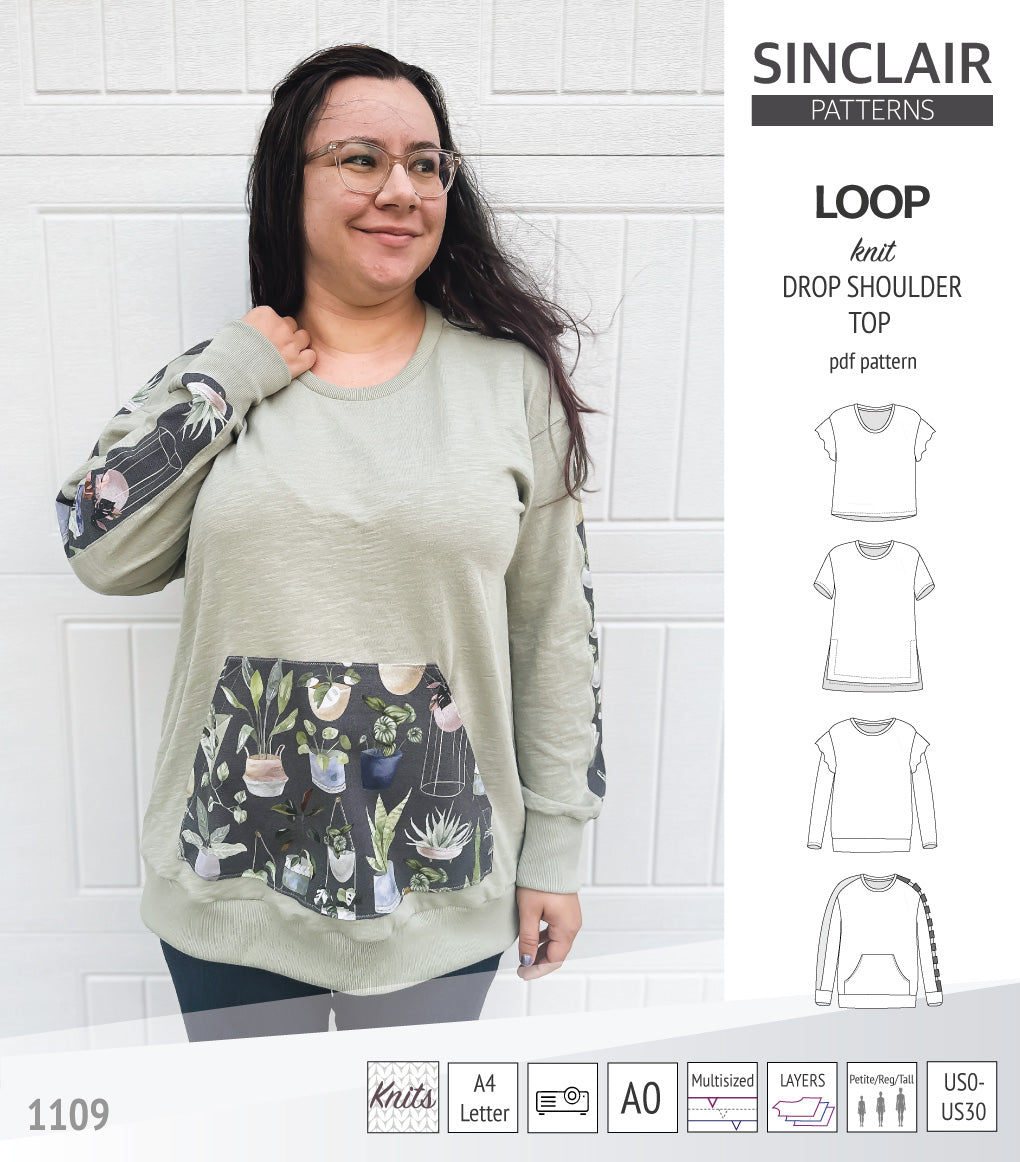 Loop drop shoulder knit top (PDF) – Sinclair Patterns