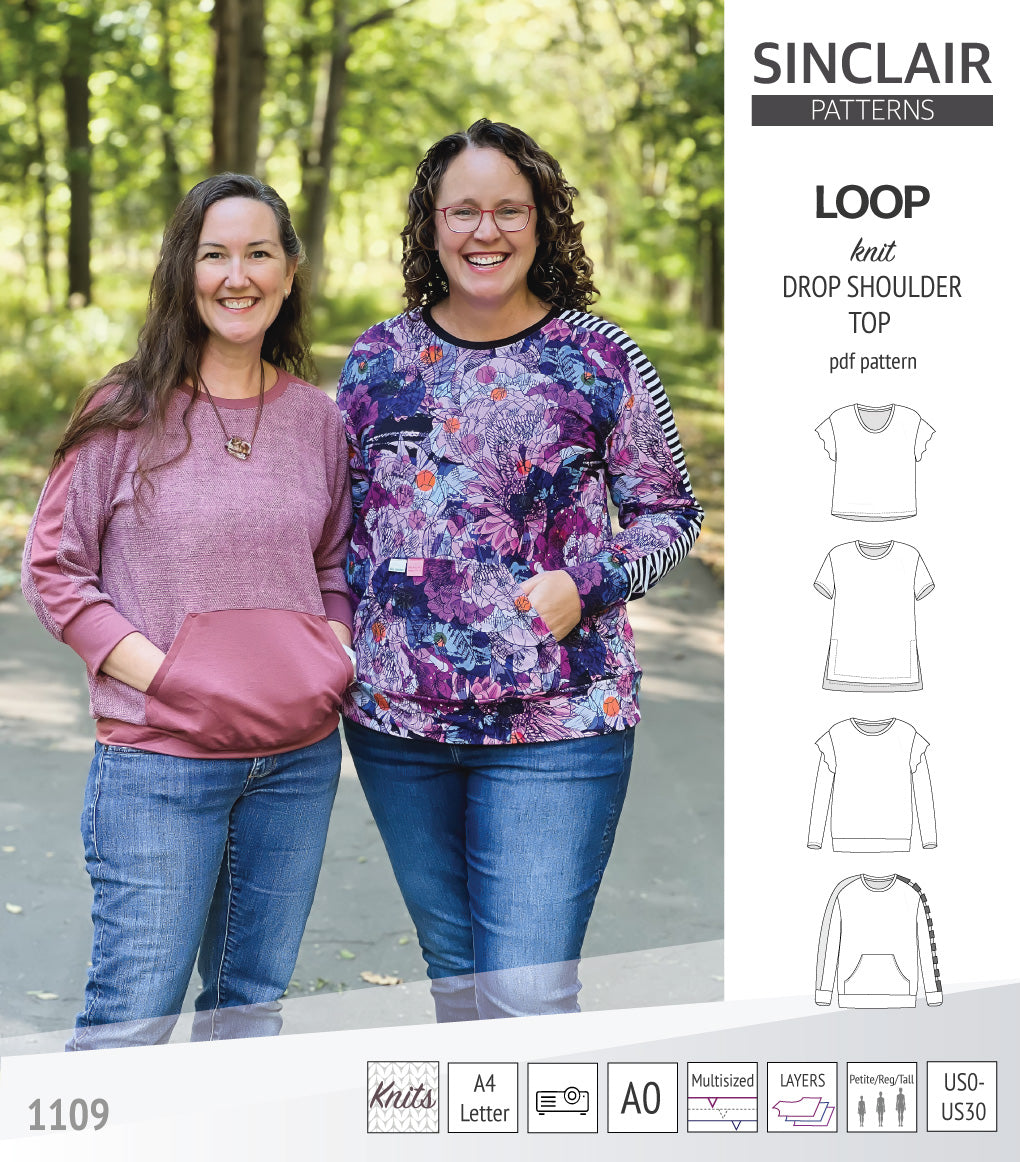 Loop drop shoulder knit top (PDF) – Sinclair Patterns