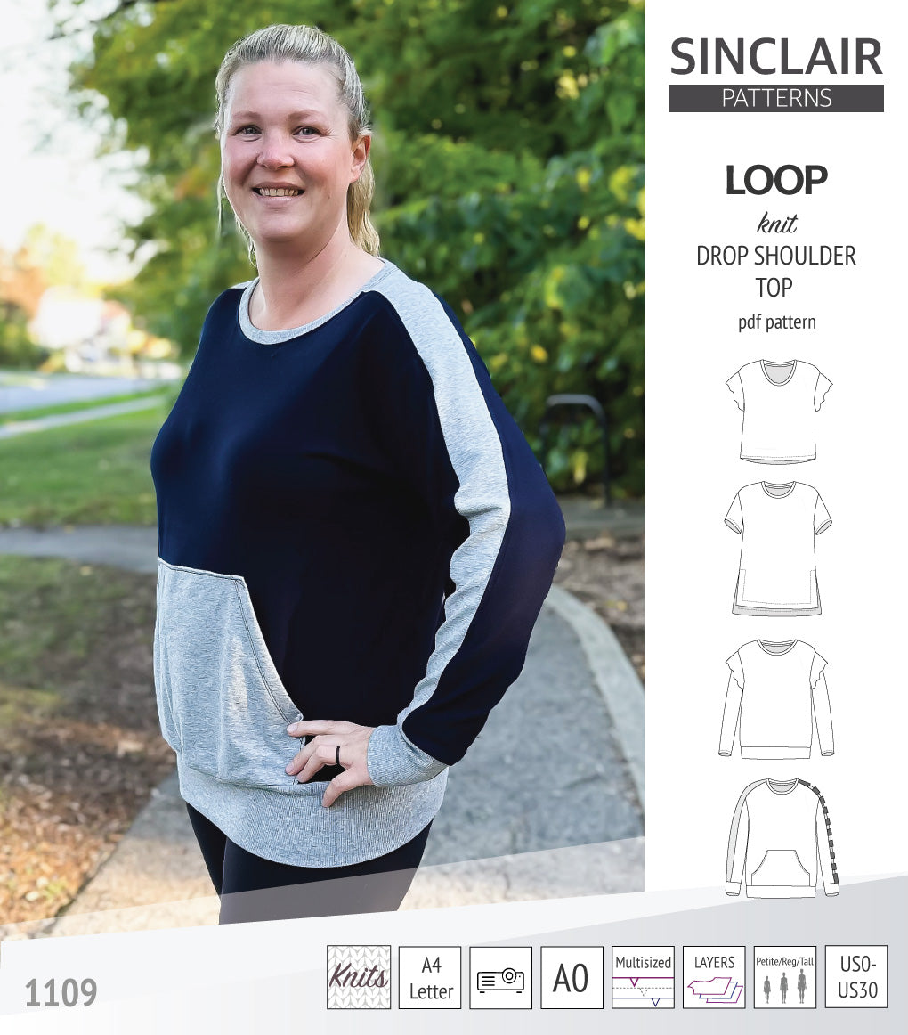 Loop drop shoulder knit top (PDF) – Sinclair Patterns