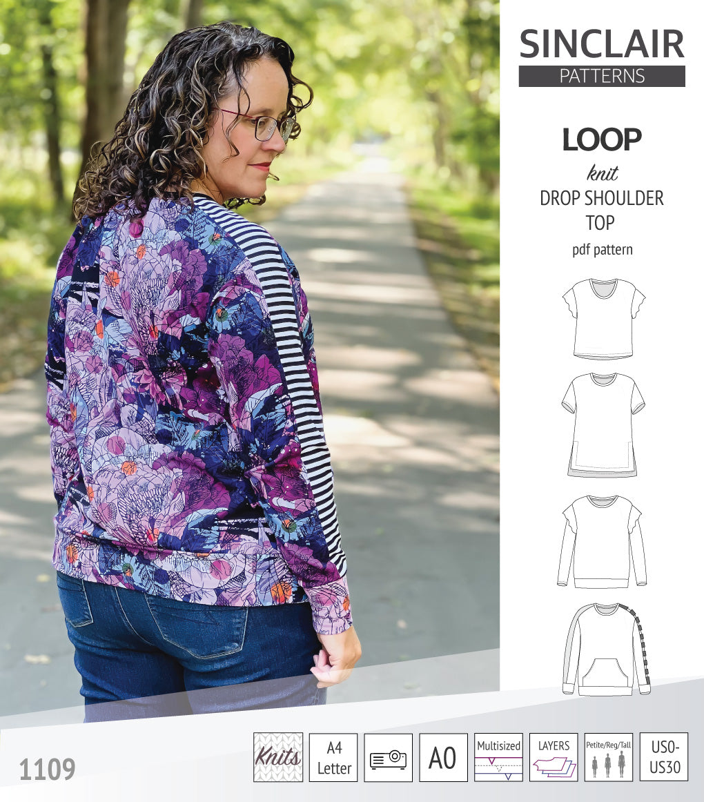 Loop drop shoulder knit top (PDF) – Sinclair Patterns